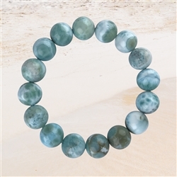 2818196038 Bracelet, Larimar, 13mm beads, unique 038 | wholesaler gems & healing stones