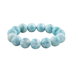 2818196045 Bracelet, Larimar, 13.5mm spheres, unique 045 | wholesaler gems & healing stones