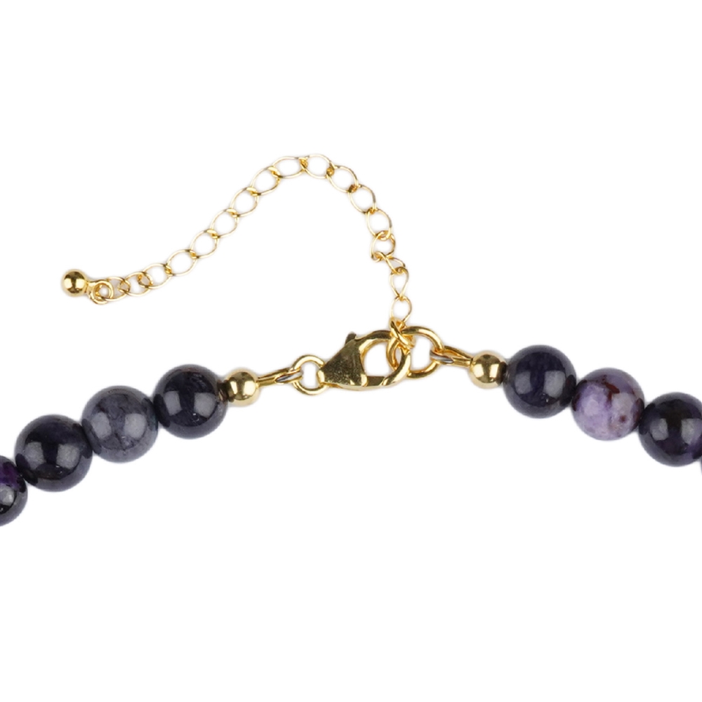 Sugilite necklace, beads (8mm), unique 004