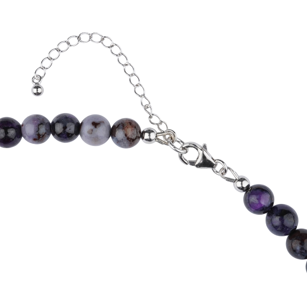 Collana Sugilite, perline (8 mm), unico 005