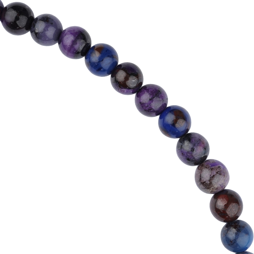 Collana Sugilite, perline (8 mm), unico 005