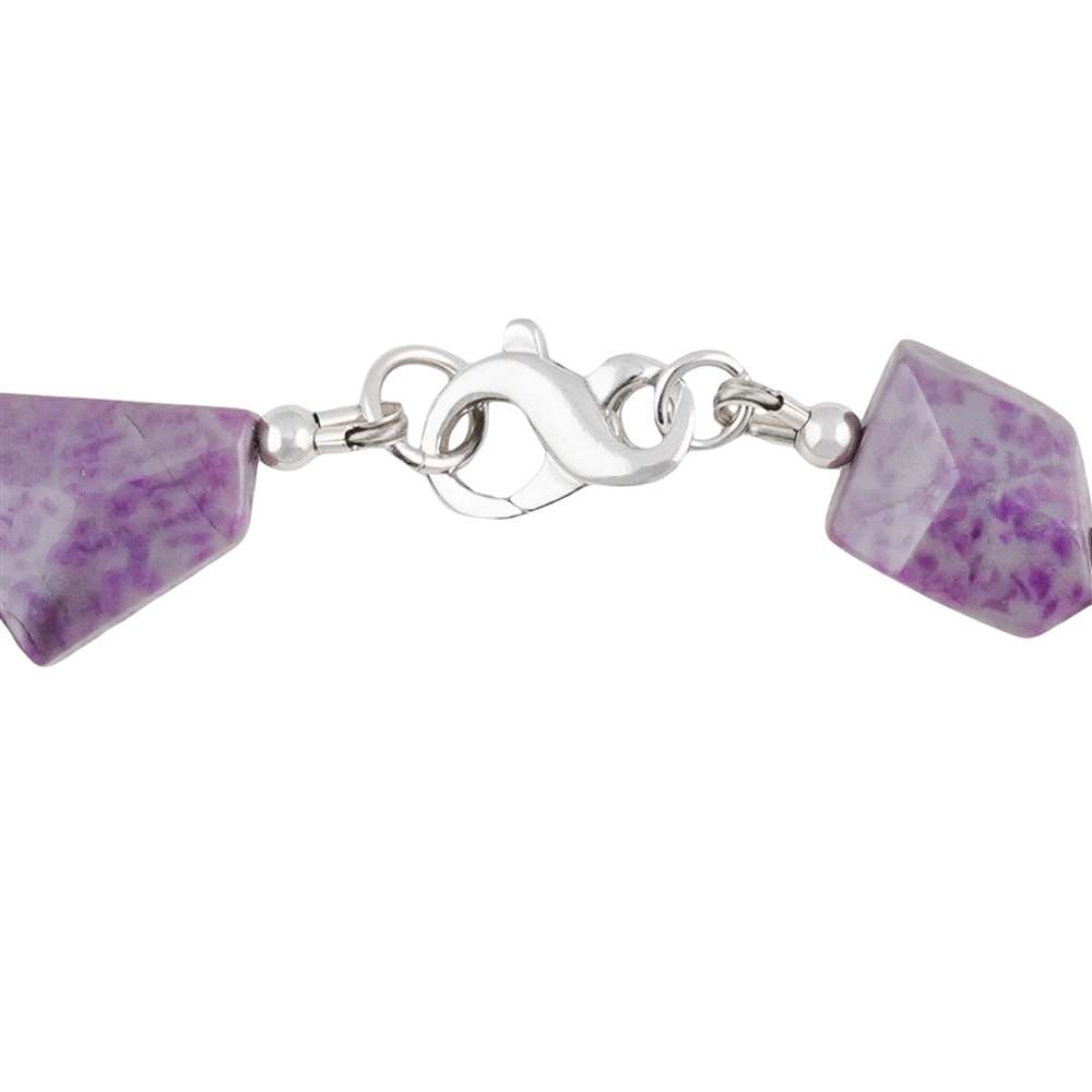 Atelier necklace Sugilite, freeform, rhodiniert, unique 007 | Marco Schreier