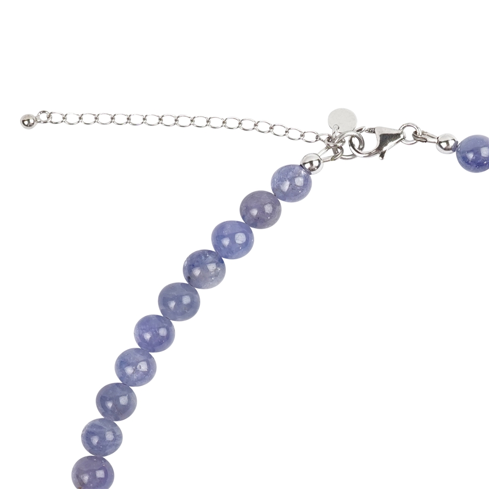 Collana di tanzanite, perline (7 mm), unica 001