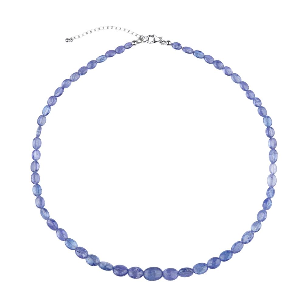 Tanzanite necklace, Lenses, unique 006