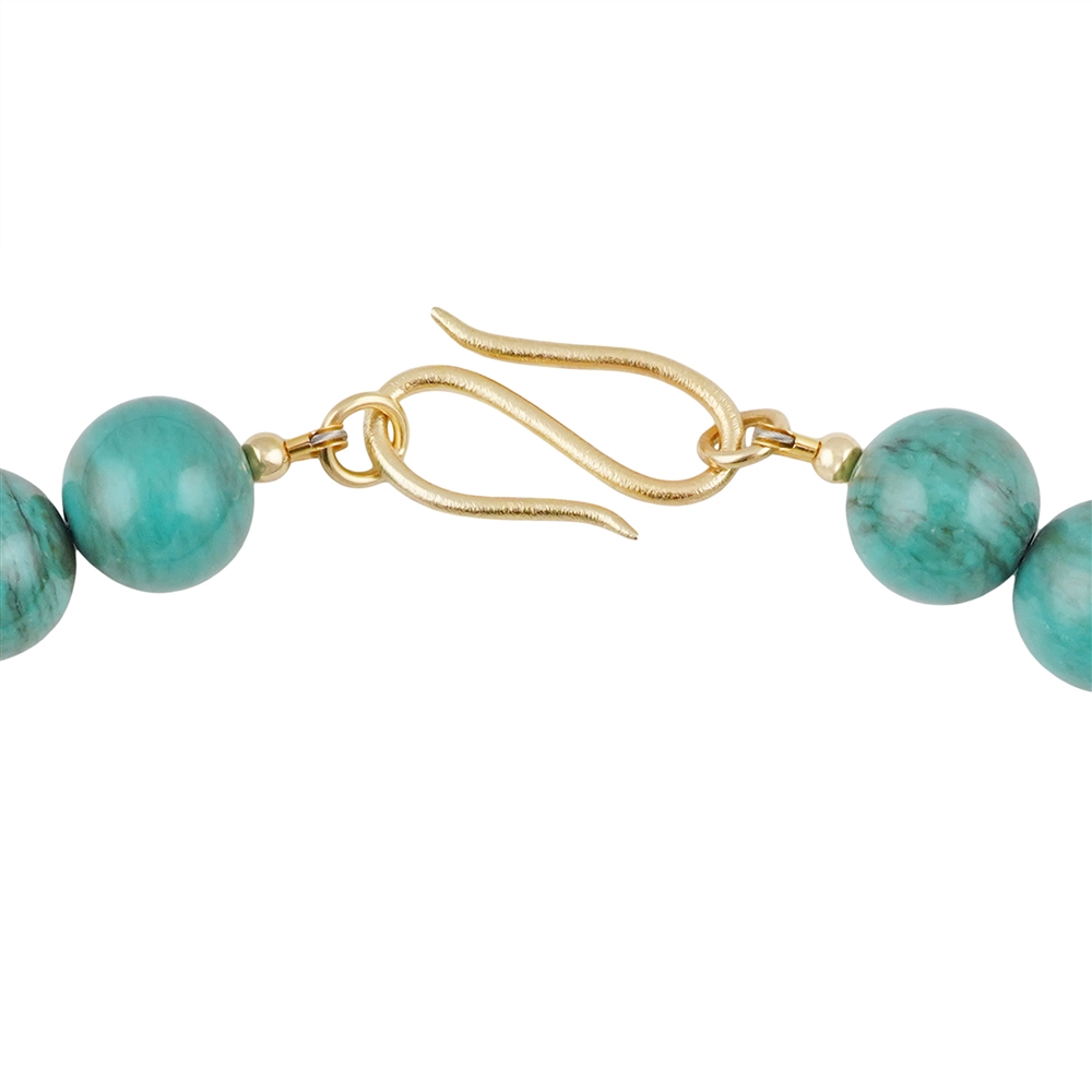 Chaîne d'atelier Turquoise, boules, doré, Pièces uniques 001 | Marco Schreier