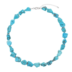 2822155003 Collana Atelier Turchese, forme libere, rodiato, unico 003 | Marco Schreier