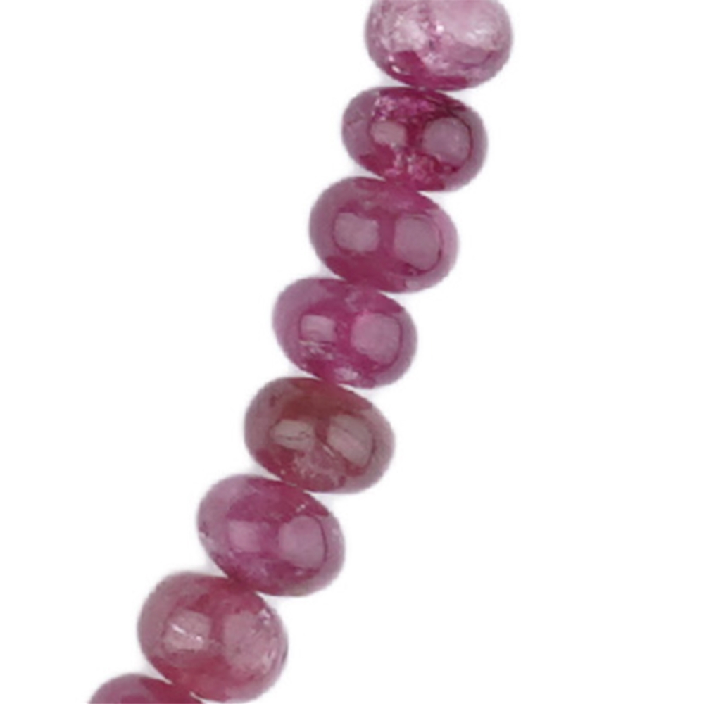 Necklace tourmaline (rubellite), button in gradient, unique 001