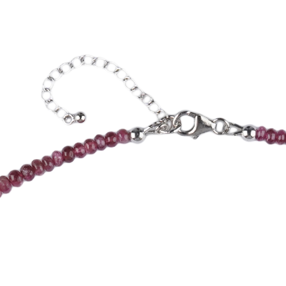 Necklace tourmaline (rubellite), button in gradient, unique 002