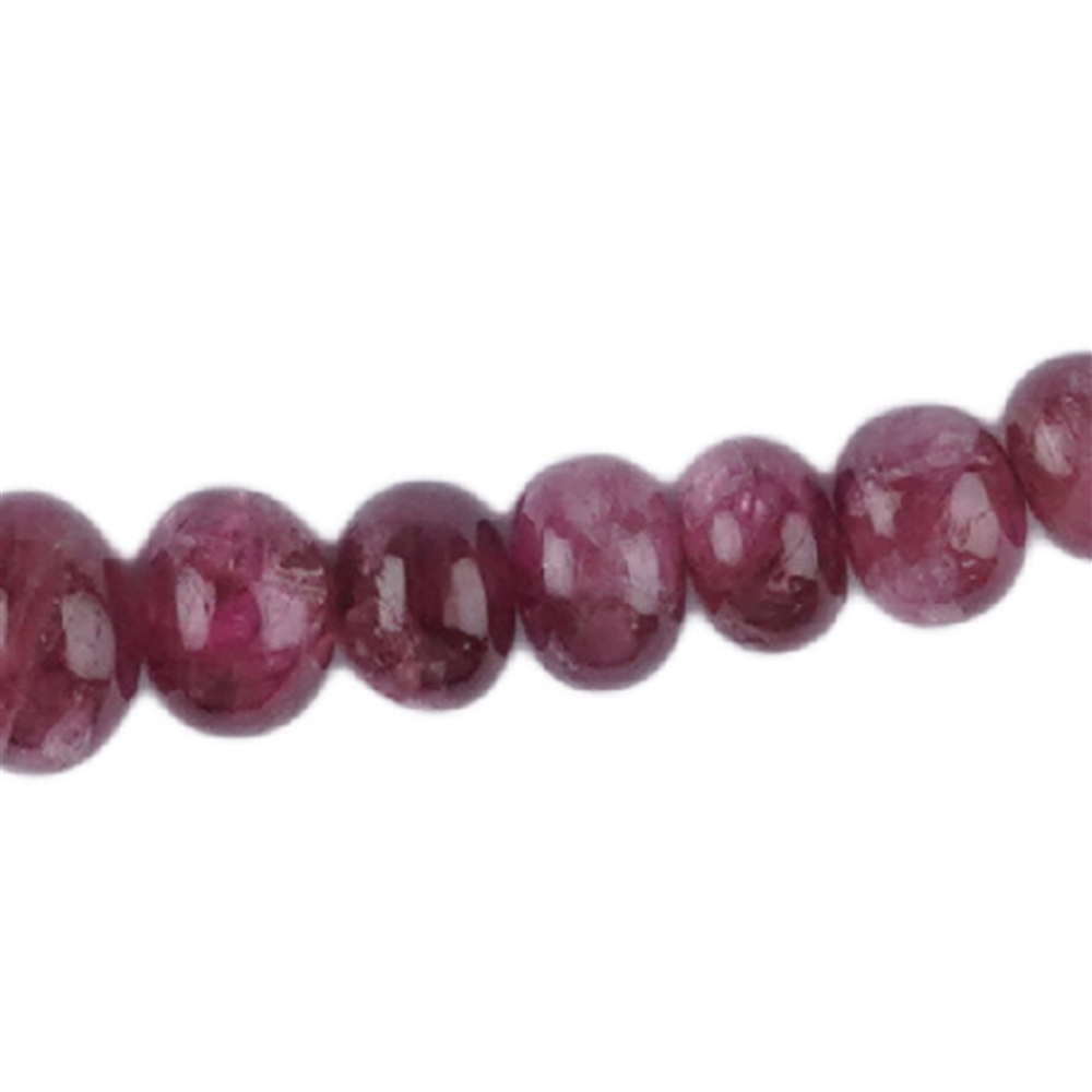 Necklace tourmaline (rubellite), button in gradient, unique 002