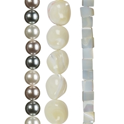 Shell beads and Mother of Pearl | wholesaler gems, healing stones &amp; jewelry