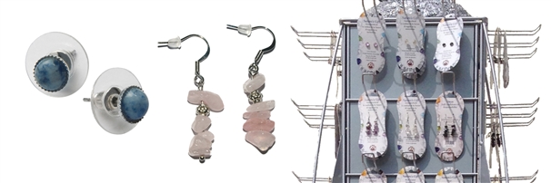 Ear jewelry (for jewelry stand) | wholesaler gems, healing stones &amp; jewelry