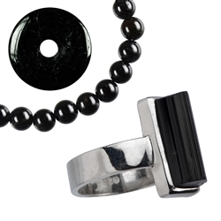 Jewelry and stone parts with Tourmaline (black) | gems, healing stones &amp; jewelry