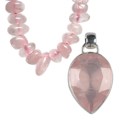 Pendants &amp; Chains Rose Quartz | minerals trade - gems, healing stones &amp; jewelry