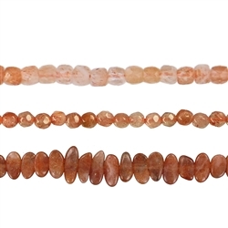 Sunstone chain strands | wholesaler - gems, precious &amp; healing stones, jewelry