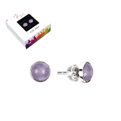 Orecchini con perno cabochon (argento) | grossista gemme e pietre curative