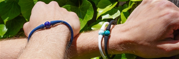 Silikon-Armbänder mit Edelstein-Kugeln | Edelsteine, Heilsteine & Schmuck-Handel